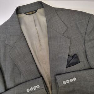Sutter & Grant Mens Grey 2 Button Single Vent Sports Blazer Jacket 42L